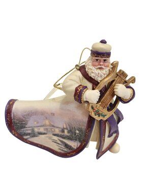 Thomas Kinkade Silent Night Santa Ashton Drake Old World Christmas Ornament
